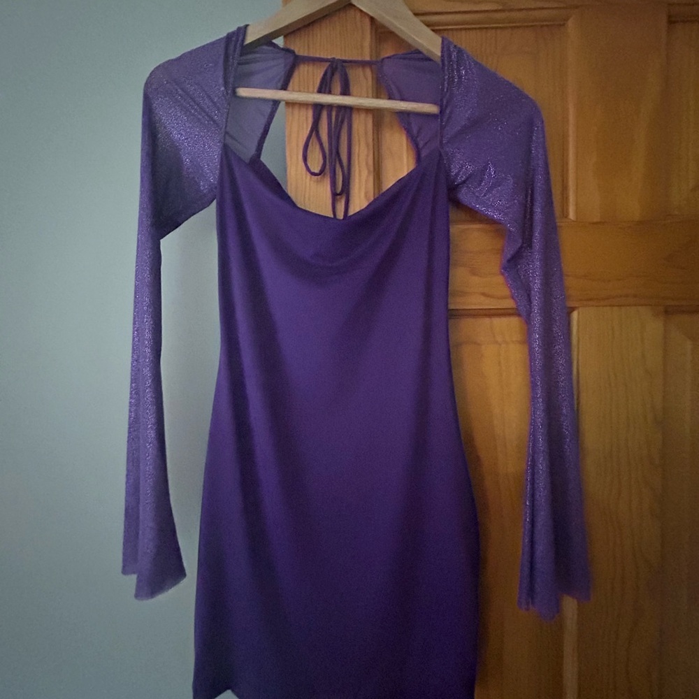 Lucy in the Sky Mini Sparkly Purple Dress